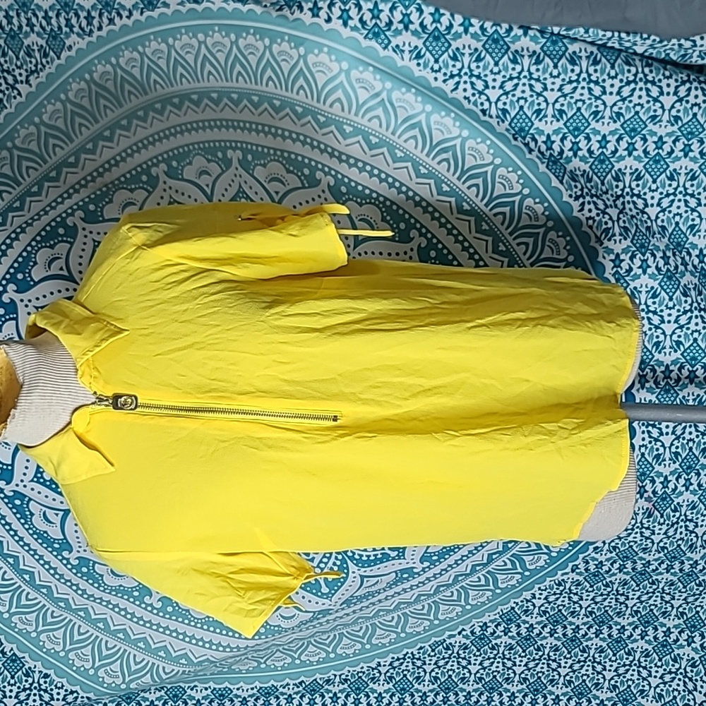 Michael Michael Kors Zippered Yellow Blouse